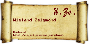 Wieland Zsigmond névjegykártya